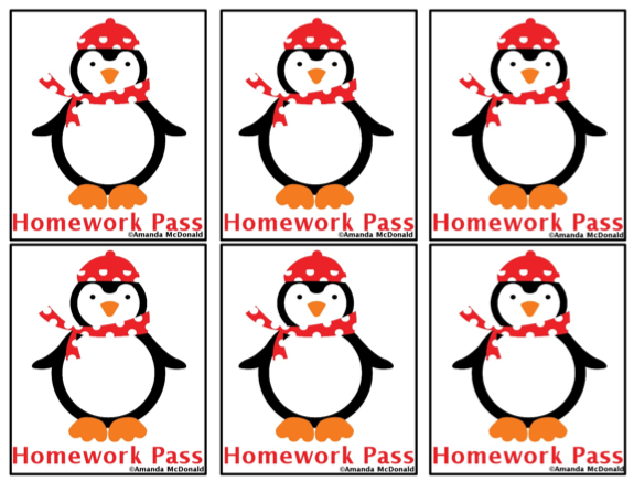 Christmas Homework Pass christmas-homework-pass