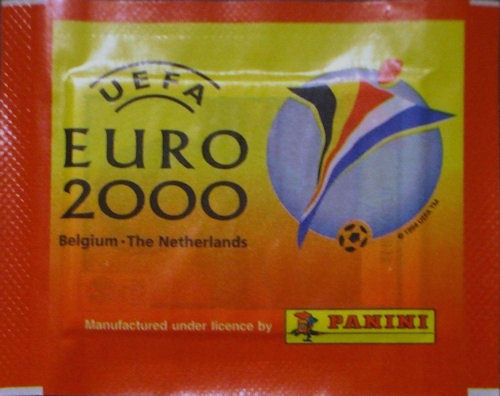 Panini Euro 2000 Tüte packet bustina packet vertical sobre pochette Neuf 