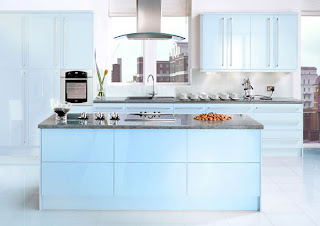 Blue Modern Kitchen Cabinets