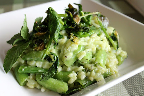Peas 3-Ways Risotto with Mint