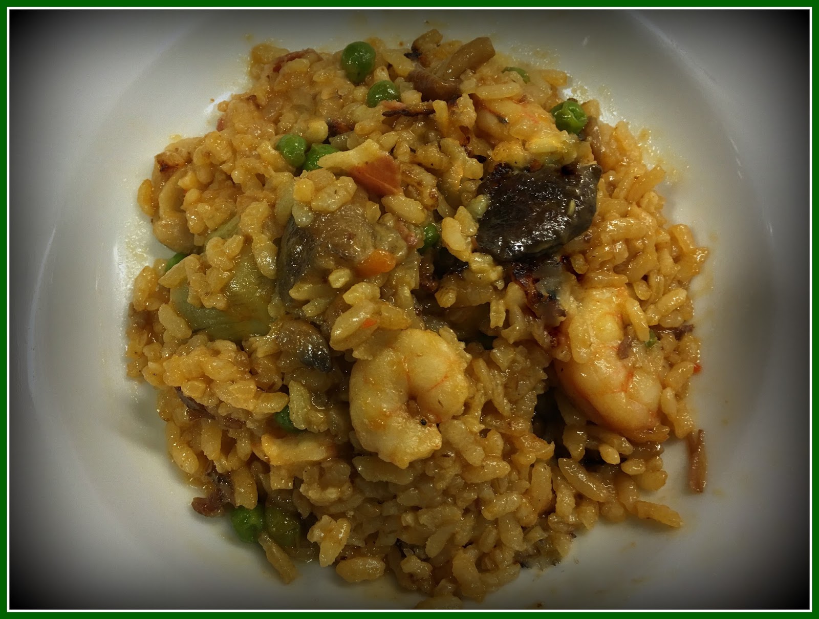 LA MUY DIGNA ARROZ CON VERDURAS, SETAS Y GAMBAS