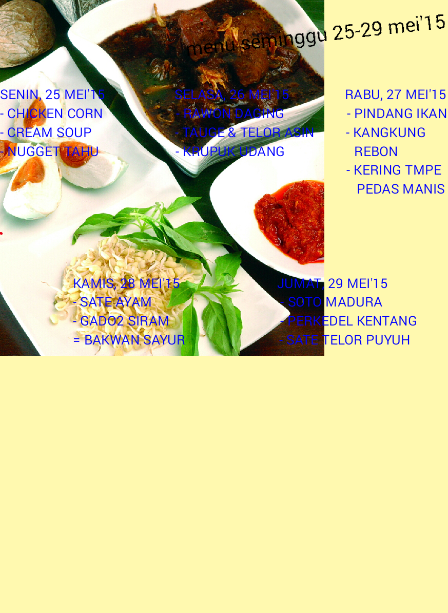 CATERING HARIAN PAMULANG menu seminggu