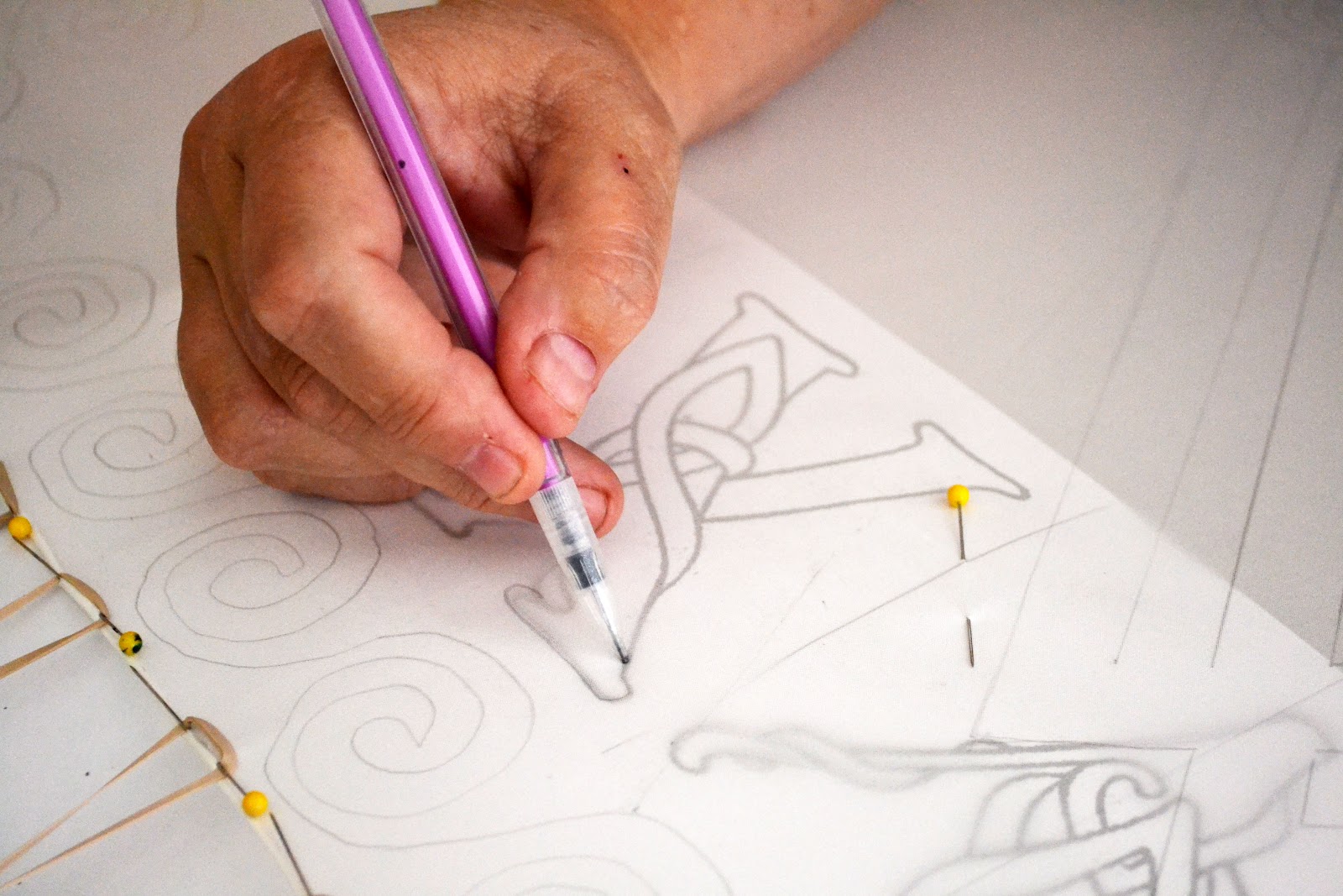 Tangible Daydreams Silk painting with gutta