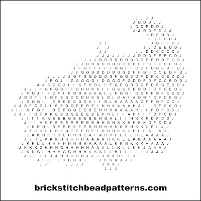 Click for a larger image of the Cornucopia brick stitch bead pattern word chart.