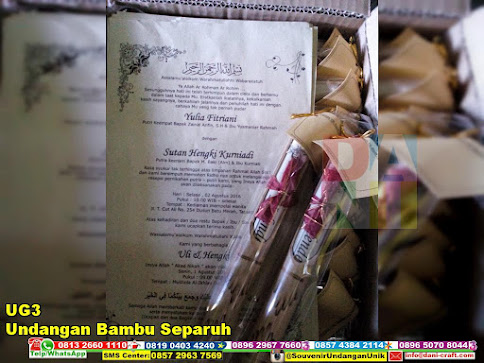 jual Undangan Bambu Separuh