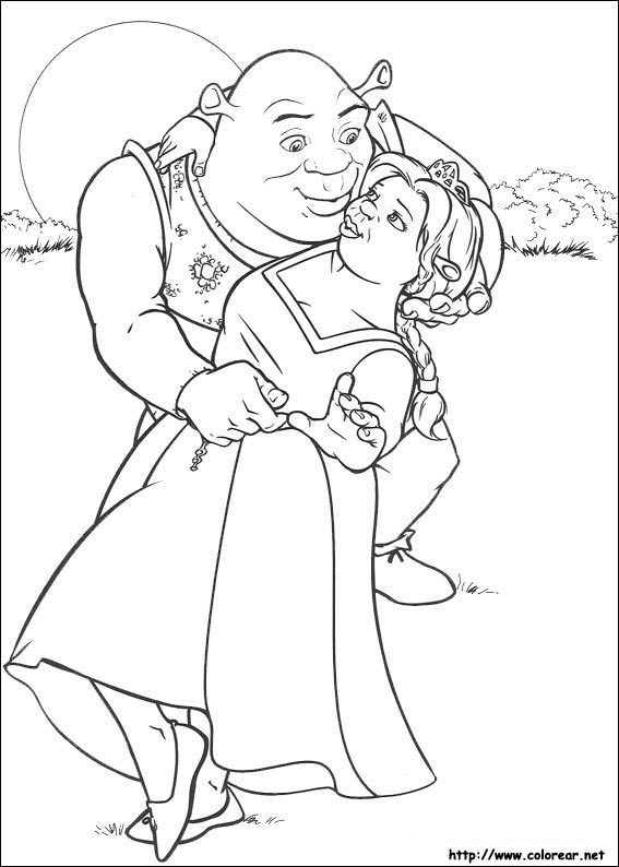 LAMINAS PARA COLOREAR - COLORING PAGES: Shrek para dibujar y pintar