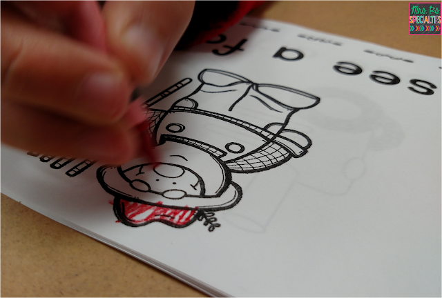 photo of student coloring per the direction