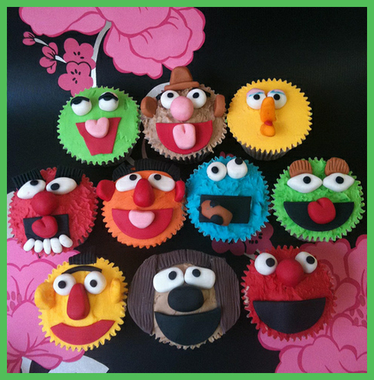 Örnek Susam Sokağı Tasarımı Cupcakeler