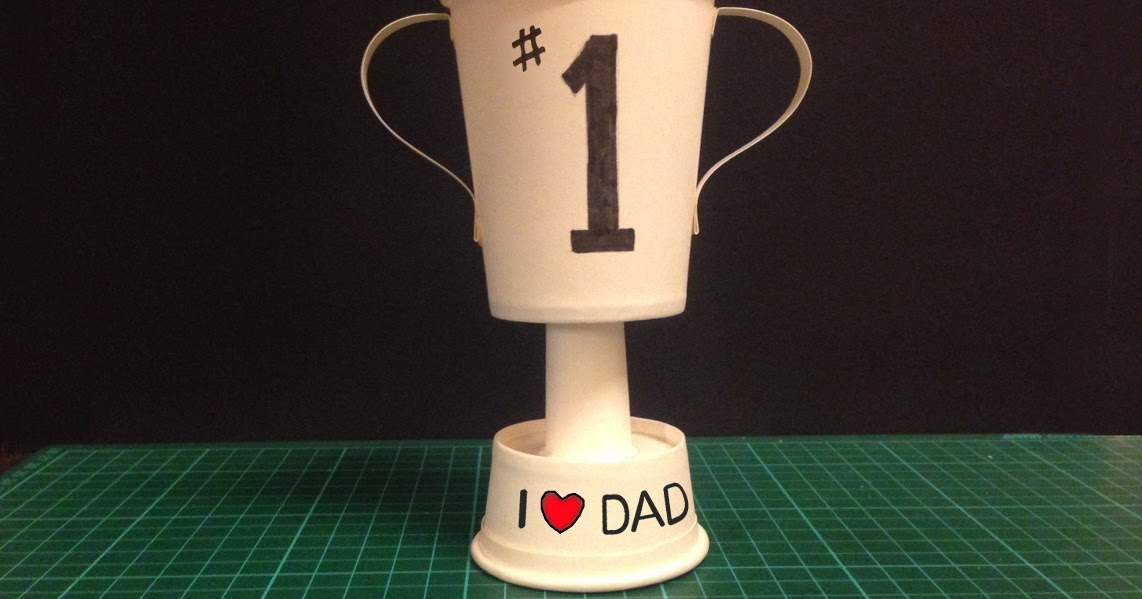 Yoshiny's Design Paper Cup Trophy Kid's DIY Father's Day Gift