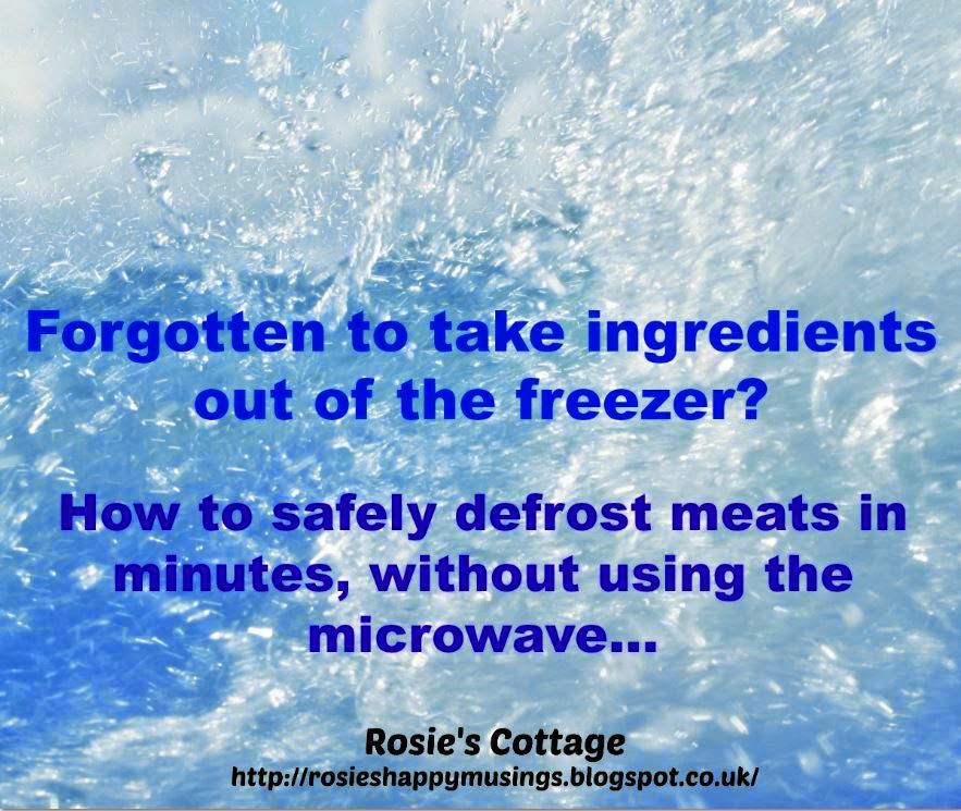 Rosie's Cottage How To Safely Defrost Meats Quickly Without Using The