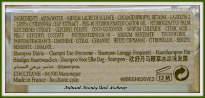 L'Occitane Verbena Shampoo Ingredients