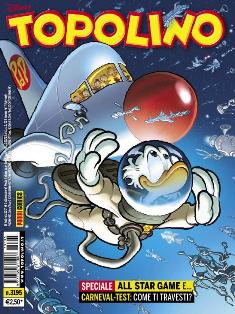 Topolino 3195 - 21 Febbraio 2017 | ISSN 1120-611X | CBR 215 dpi | Settimanale | Fumetti | Universo Disney
Topolino apparve in Italia il 30 marzo 1930, quando sul n.13 del settimanale torinese Illustrazione del Popolo, diretto da Lorenzo Gigli, fu pubblicata la prima striscia disegnata da Ub Iwerks e intitolata Le avventure di Topolino nella giungla. Due anni dopo si ha il primo libro illustrato italiano con le sue immagini: Sua Altezza Reale il Principe Codarello e, poco più tardi, il 31 dicembre 1932, esce il primo numero di Topolino in formato giornale, edito da Nerbini.
Sulla falsariga del celebre Corriere dei Piccoli, anche Topolino si presentava ai lettori con periodicità settimanale e si apriva con una breve storia in cui le didascalie sono scritte in rima e realizzata da Giove Toppi, che divenne quindi il primo autore Disney italiano. Sul settimanale della Nerbini, comunque, trovano spazio soprattutto le strisce e le tavole realizzate da Floyd Gottfredson. In queste storie vengono anche introdotte delle didascalie in rima, scritte dal primo direttore della rivista, Paolo Lorenzini (detto Collodi Nipote in quanto nipote di Carlo Collodi), e viene anche assegnato il nome definitivo alla spalla di Topolino, ovvero quel Pippo un po' lunatico e un po' svampito che sui libri della Salani veniva ancora chiamato Medoro.
Nerbini non si era assicurato correttamente i diritti di pubblicazione: quando aveva varato la sua rivista, infatti, si era rivolto al Consorzio Cinematografico E.I.A., il distributore dei cortometraggi di Topolino, quando in realtà i diritti per le riviste erano stati dati in mano al giornalista Guglielmo Emanuel dallo stesso Disney. Per cui, per un paio di numeri, la testata passò da Topolino a Topo Lino, per poi riprendere la nota testata con il n.7. Il Topolino Giornale era formato da otto pagine e non conteneva solo storie a fumetti Disney ma anche storie non-Disney che anzi erano di solito la maggioranza delle storie presenti in un numero.
Il numero 137 del Topolino Giornale, dell'11 agosto 1935, segna il passaggio di consegne da Nerbini alla Mondadori. Il fascismo, tuttavia, causò dei problemi al giornale. Dal 1938, il Min.Cul.Pop. (Ministero della Cultura Popolare) impone alla stampa di non editare più i protagonisti del fumetto popolare americano. Il solo Topolino è risparmiato, e così il suo logo e il suo personaggio possono continuare ad esistere nelle edicole italiane, ma in piena seconda guerra mondiale, a partire dal n.476 del 27 gennaio 1942, anche il settimanale è costretto a cedere alle restrizioni. Lo sostituisce Tuffolino, un ragazzetto dalle medesime caratteristiche fisiche, disegnato dal grande illustratore Pierlorenzo De Vita. Con la fine del fascismo, le avventure di Topolino poterono di nuovo essere pubblicate.
Alla fine degli anni quaranta, però, i giornali a fumetti che pubblicavano storie a puntate di non più di due tavole ad episodio erano irrimediabilmente in crisi, e così lo stesso Topolino, le cui vendite erano di gran lunga calate rispetto al periodo d'oro. Mondadori, però, non poteva rinunciare alla rivista da edicola per non perdere i ricchi diritti delle pubblicazioni da libreria, così decise un doloroso ma necessario cambio di formato e periodicità. Nel 1949 nasce così il periodico a fumetti Topolino formato libretto, all'inizio con cadenza mensile, quindi quindicinale e, infine, settimanale, fino a giungere a oggi al suo sessantesimo anniversario e con oltre 3000 numeri usciti, ricchi di storie tra le più famose, con autori da Carl Barks a Romano Scarpa, da Floyd Gottfredson a Giovan Battista Carpi e così via.