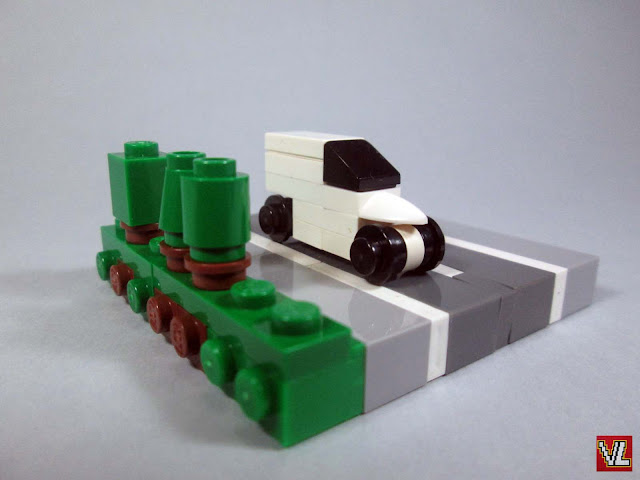 MOC LEGO carrinhas comerciais em micro-escala