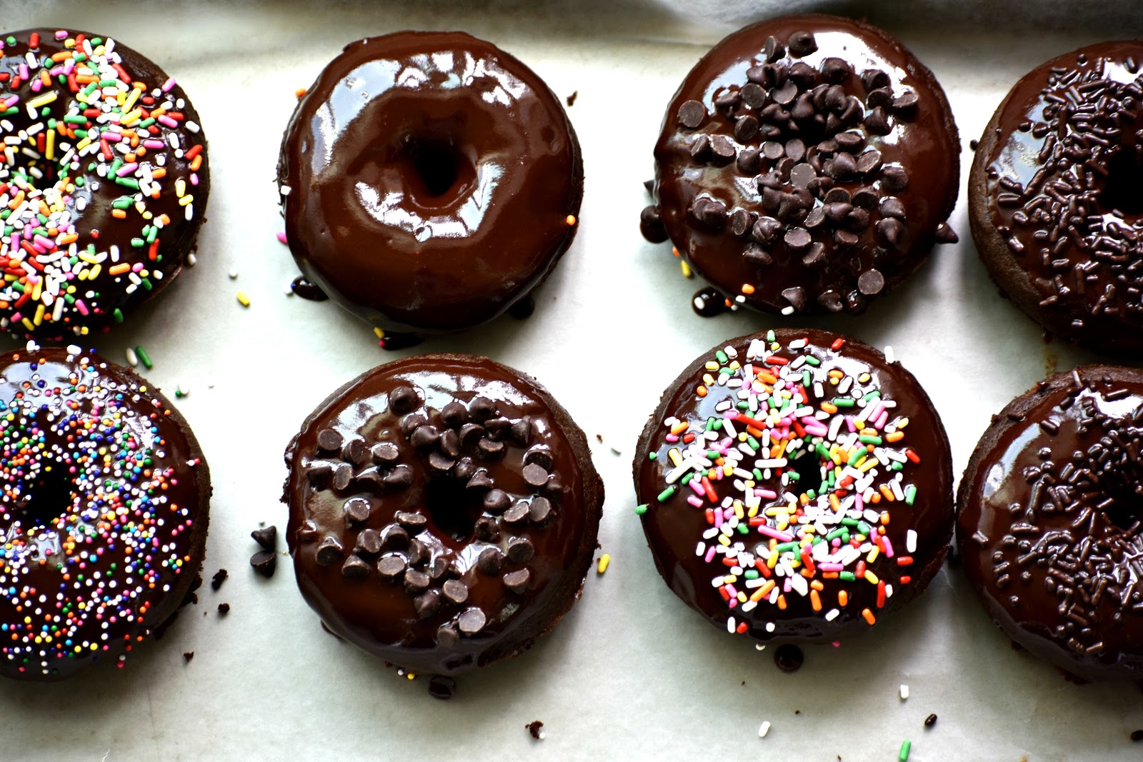 Gluten Free Chocolate Donuts that are dairy free too! Perfect sweet treat.