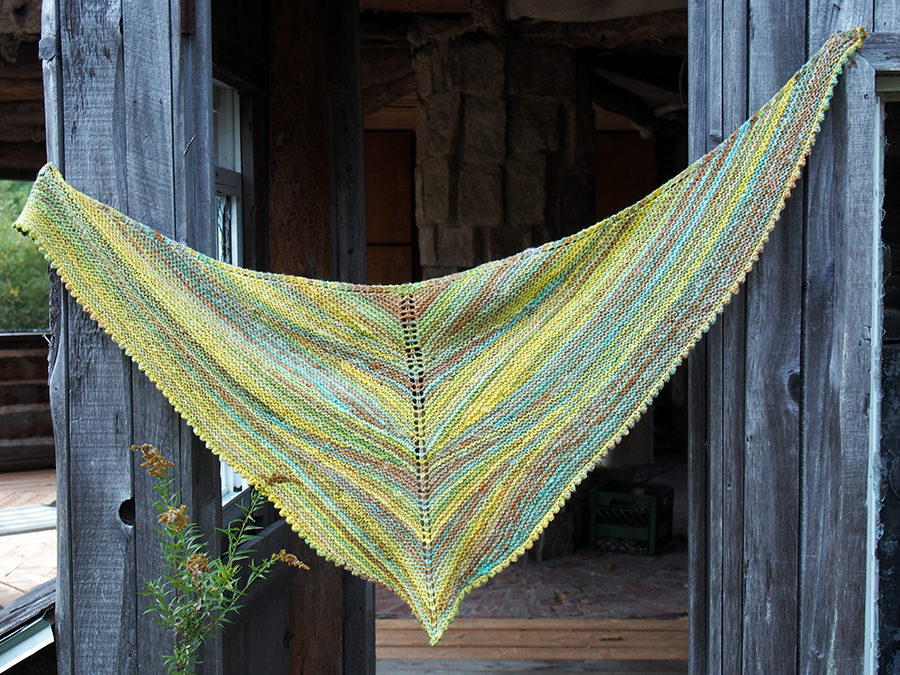 Putting Handspun Yarn to Use Aggregate Shawl by JimiKnits