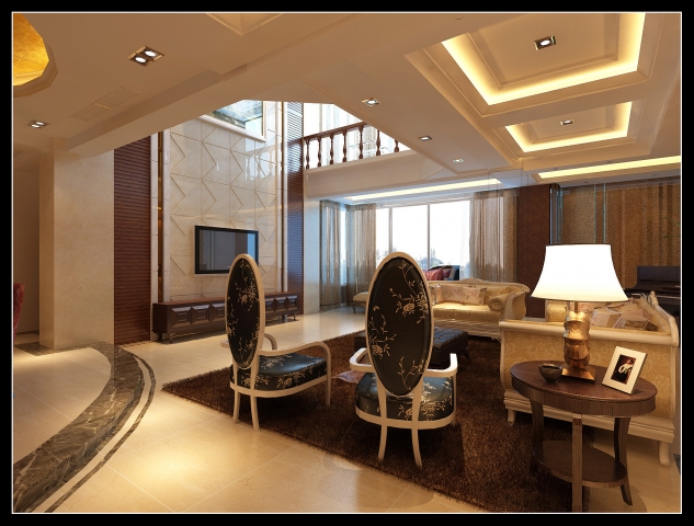 free sketchup model villa interior#1- vray render b