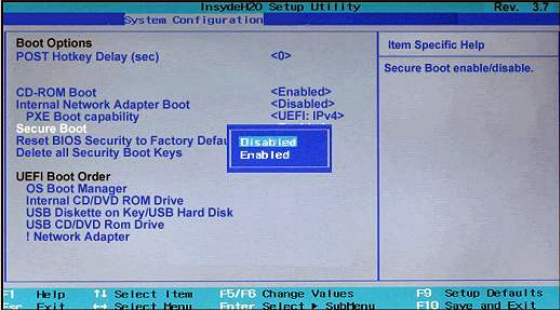 Deshabilitar Secure Boot para instalar sistema operativo en Toshiba Satellite