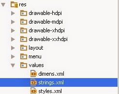 Android Studio, values