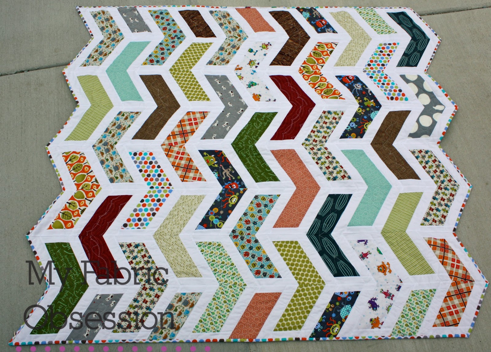 My Fabric Obsession A little boy Boomerang quilt.