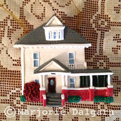 Custom Polymer Clay House/Home Ornaments by Marjorie Dalgarn 3moonbabies.etsy.com