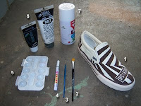 cara membuat sepatu lukis