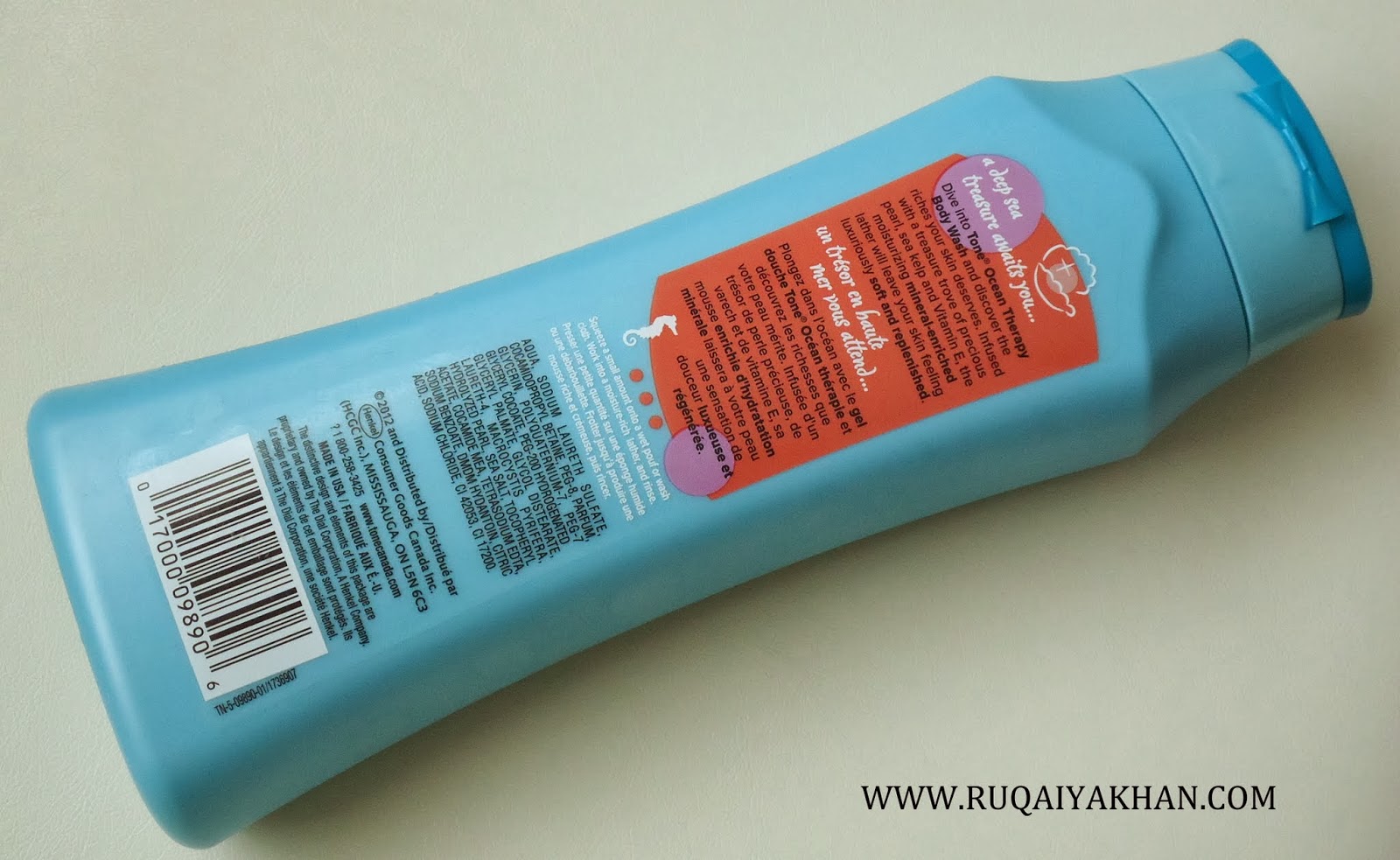 Ruqaiya Khan NEW Tone® Body Wash in Ocean Therapy, Soothing Oatmeal
