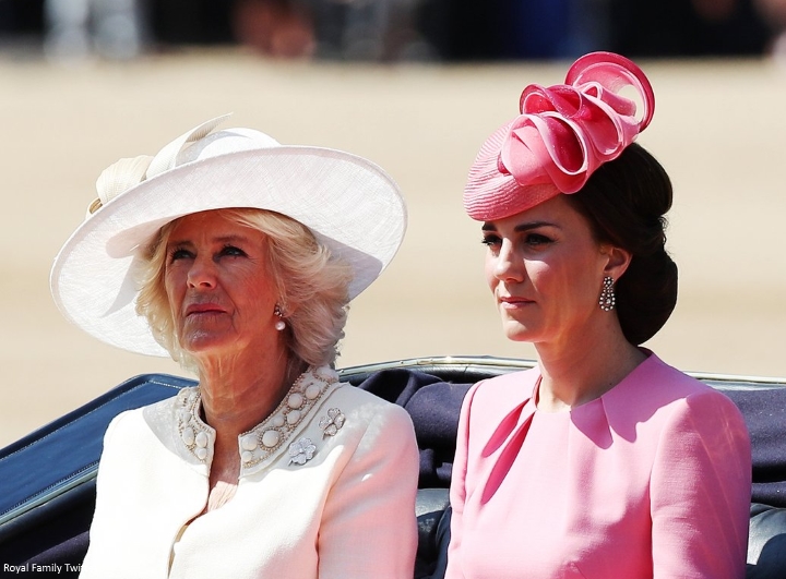 Duchess Kate: It's Pink McQueen & the Queen's Earrings for Trooping the ...