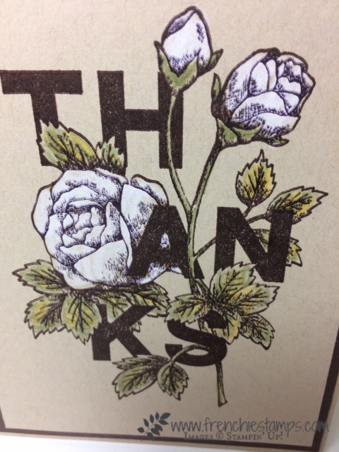Floral Statements, Watercolor on Crumb Cake Cardstock, Stampin'Up!, Frenchie Stamps,