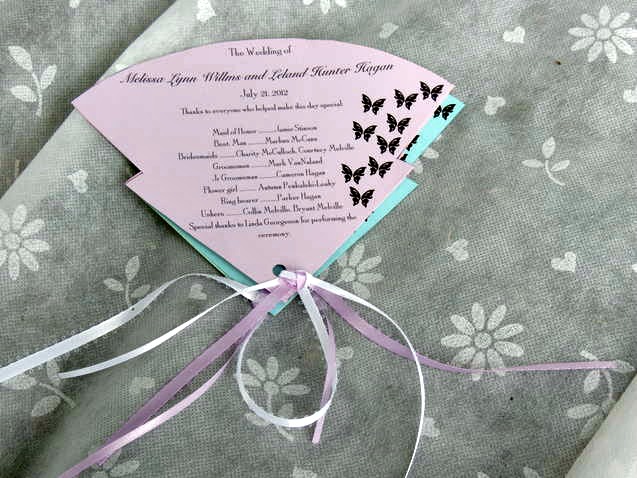 wedding program fans wedding program fans