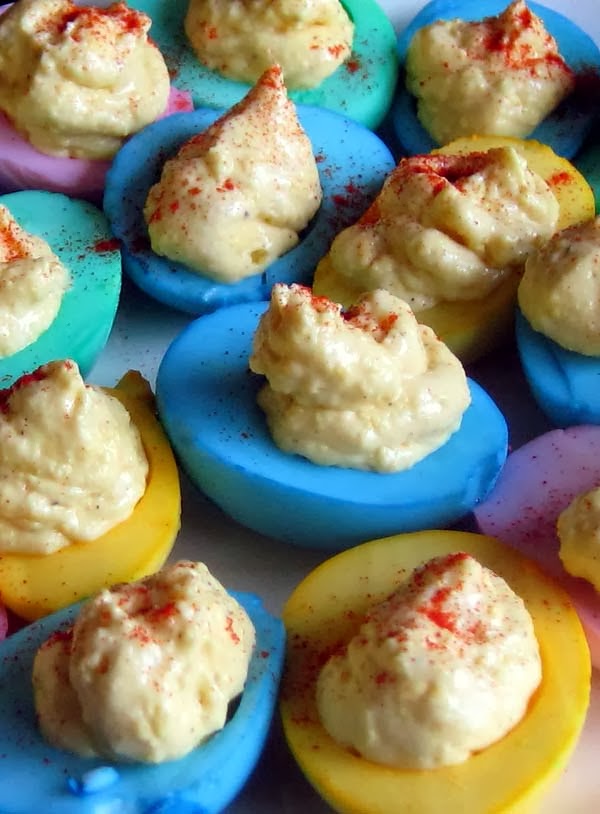 Colorful Easter Deviled Eggs