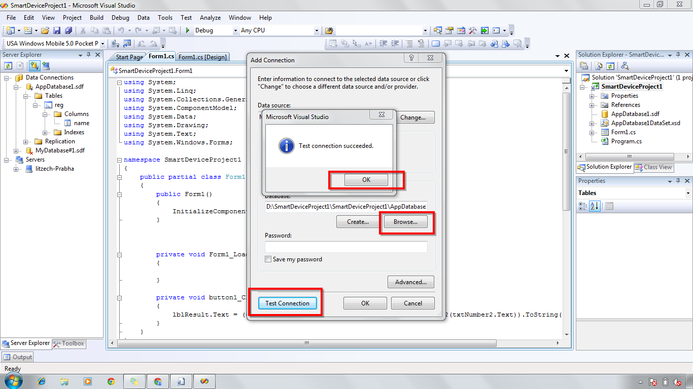 How To Local Database Connection Mobile Application Smart Device Visual