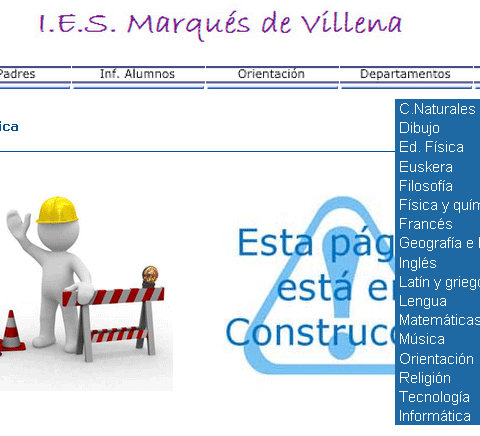 departamento de informática en construcción