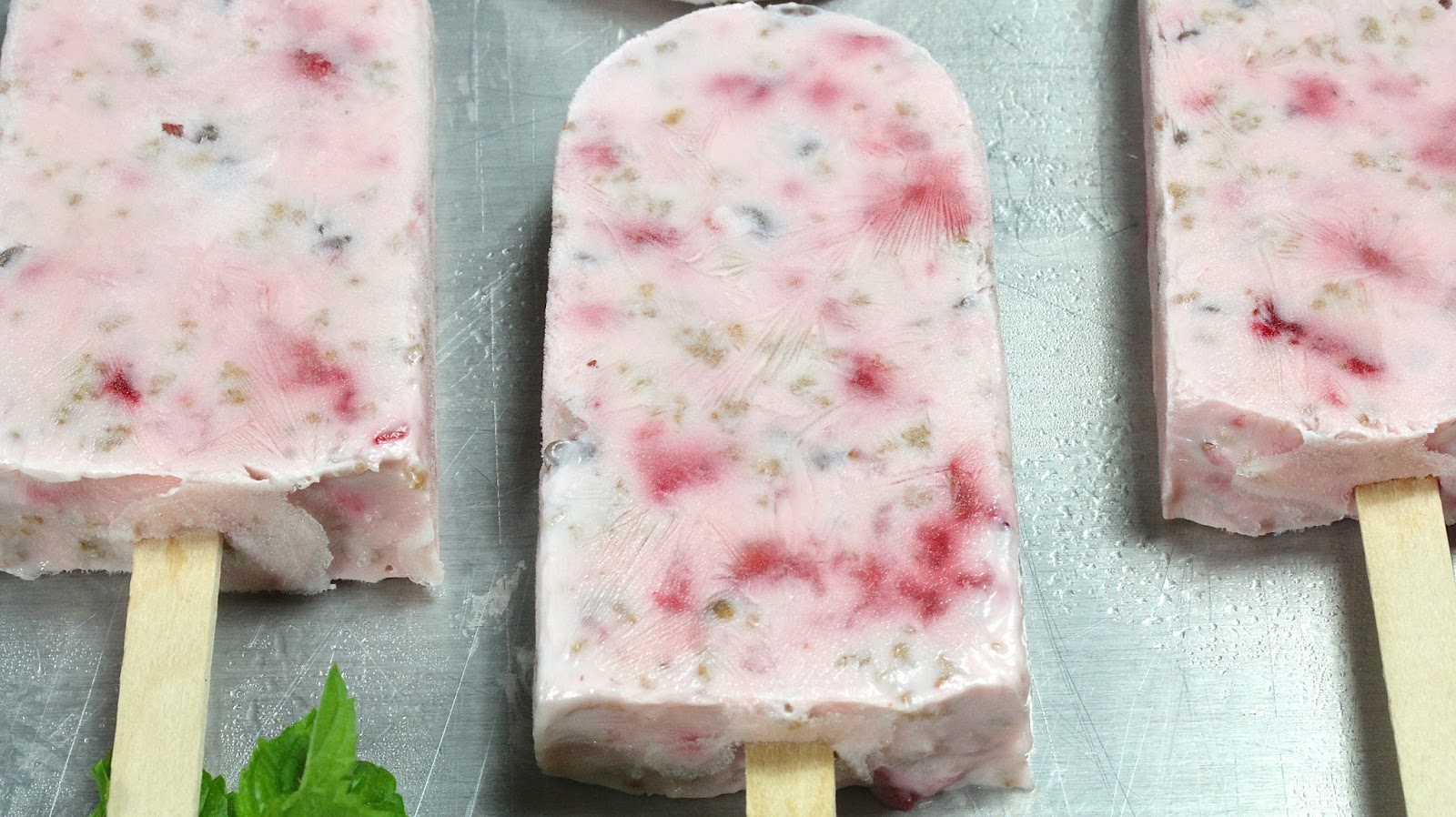 STRAWBERRY GRAPENUTS YOGURT BREAKFAST POPSICLES In Good Flavor