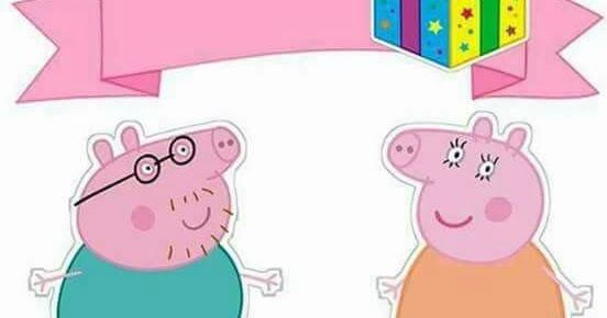 Peppa Pig Birthday Free Printable Cake Toppers. - Oh My Fiesta! in english