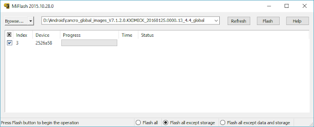 Cara Flash ROM Global Mi 3 Dari ROM Distributor Full Gambar