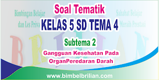 Download Soal Tematik Kelas 5 SD Tema 4 Subtema 2 Gangguan Kesehatan Pada Organ Peredaran Darah dan Kunci Jawaban