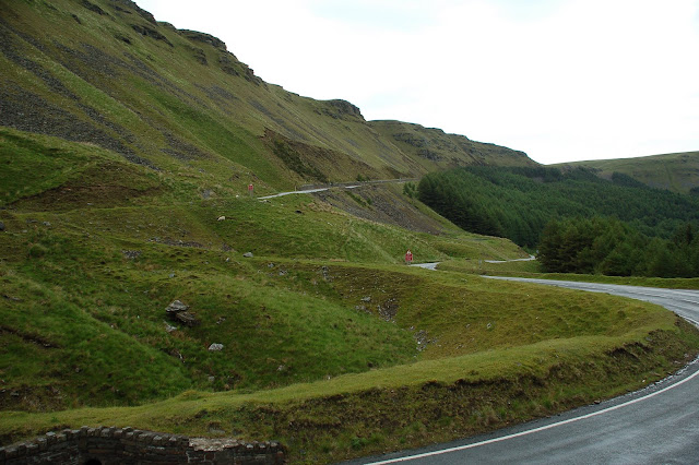 The View up the Bwlch - this is the side we descended down
