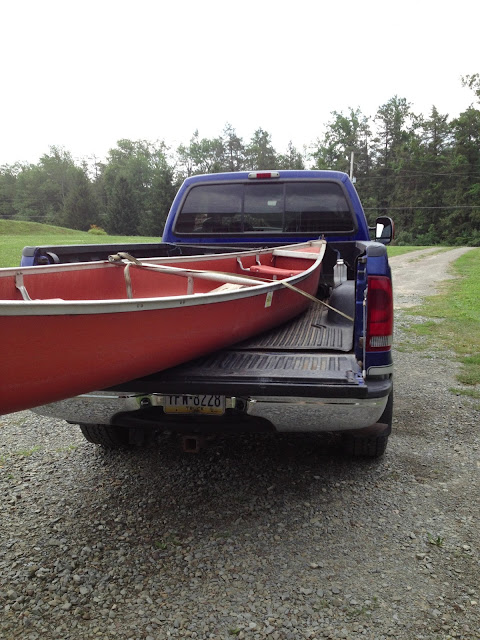 truck and canoe