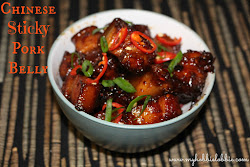 pork belly chinese sticky recipe slices asian fried stir cook noodles sliced aspiring sanctuary kitchen serve