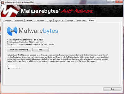 Malwarebytes Anti-Malware 1.50.1.1100 ( MAY 2011) serial key or number