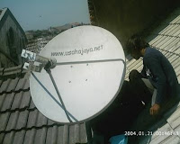 Teknisi Kami Sedang Memasang Perangkat VSAT