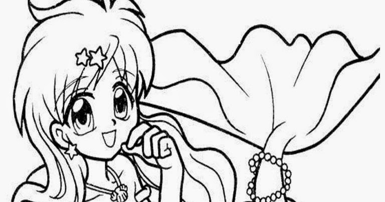 gambar mewarnai barbie mermaid