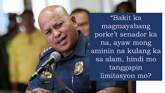 After his controversial statement about looking for a seminar on how to be a senator, his post yielded negative comments from the netizen. Ronald "Bato" Dela Rosa is included among the top 12 newly elected senators of the republic.        Ads   After his controversial statement about looking for a seminar on how to be a senator, his post yielded negative comments from the netizen. Ronald "Bato" Dela Rosa is included among the top 12 newly elected senators of the republic. Dela Rosa has challenged detractors to take an IQ test with him and compare scores.    Dela Rosa, a Philippine Military Academy graduate and master’s degree in the holder in public administration also with a doctorate in development administration, admitted that training on crafting laws is vital for him to do the duties of a senator.    Dela Rosa challenged those who say that he knows nothing in legislative works to an IQ test saying: "The intelligence of an individual is measured by an IQ test. Those who criticized me for being stupid, let us take an IQ test together and see who has a higher IQ."      Dela Rosa also said there is no point in acting smart just because one had become a senator and there is nothing wrong in being true to yourself and admitting that you have limitations.     He was the chief of Davao Police when President Rodrigo Duterte was the city’s mayor. He was appointed as director general of the Philippine National Police when President Duterte took office.  Ads      Sponsored Links    Dela Rosa assures the people that he would not be dictated by Malacañang as he performs his duties as senator. Dela Rosa said he will work hard, would not sleep on his job and promised to make good laws that will be worthwhile for the Filipinos.