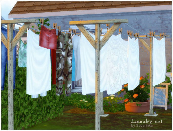 Sims 4 CC's The Best Laundry Set by Severinka