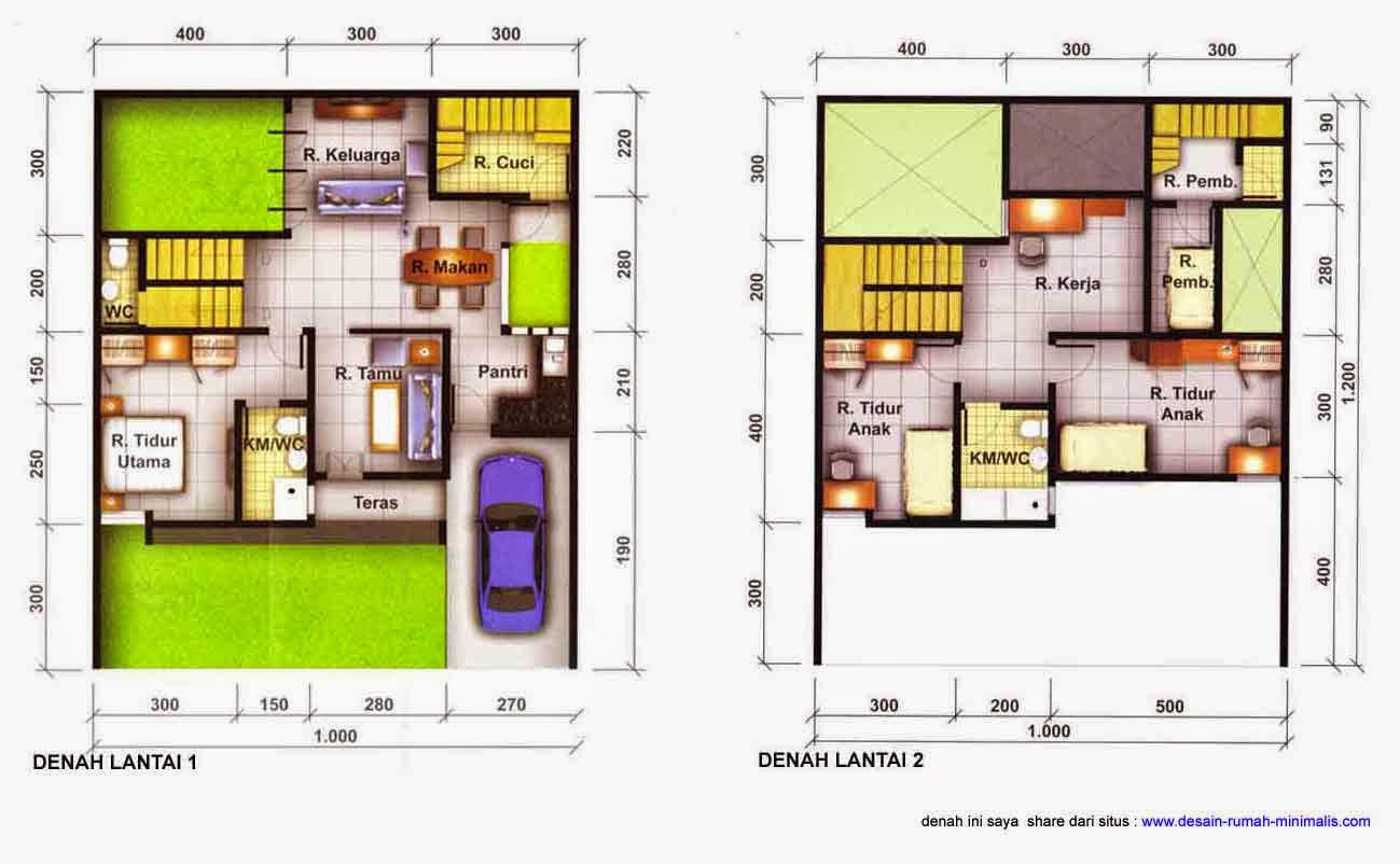 Top Contoh denah rumah minimalis ukuran 10×10 | Rumahklik.com