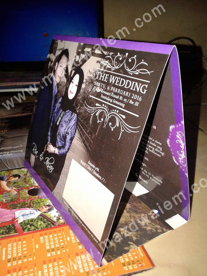 Undangan Pernikahan Kalender Duduk 2016 maz dwaiem