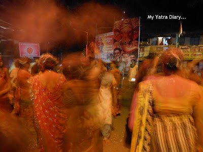 Devotees dancing - Ganesh Chaturthi festival