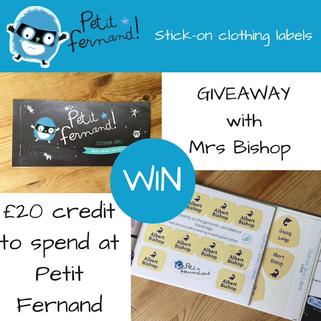 Petit Fernand stick on clothing labels giveaway from Mrs Bishop