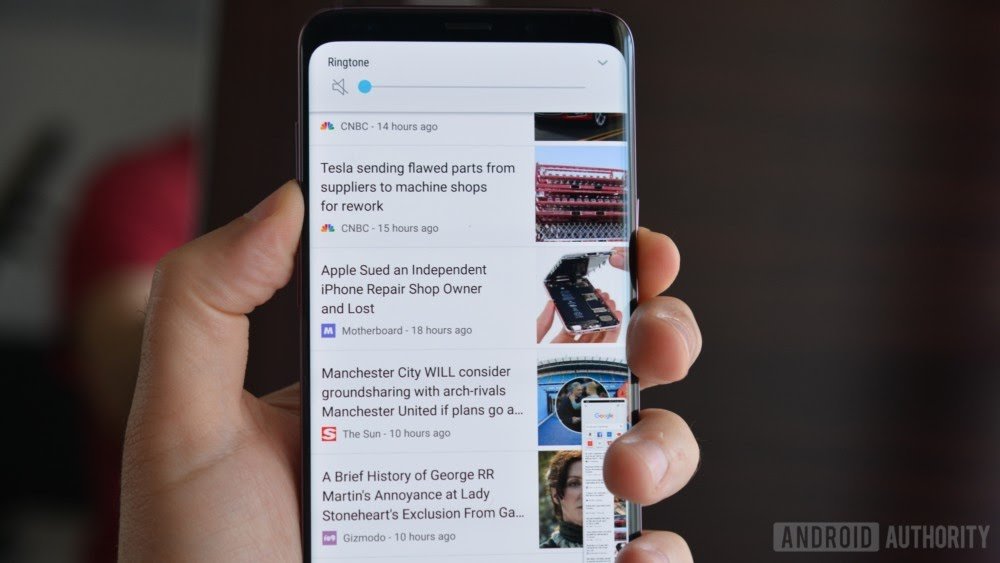 How to take a screenshot on Samsung Galaxy S9 and S9 Plus - Volume Down + Power button