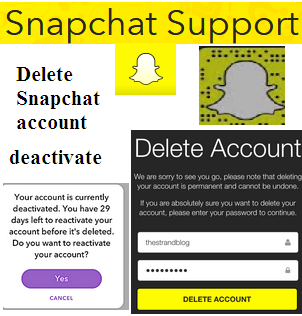 Delete Snapchat Account Deactivate